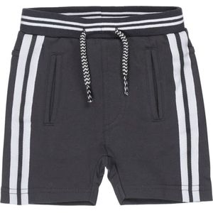 Dirkje - Bermudashort - Donkergrijs - Elastische Taille - 2 Verticale Strepen