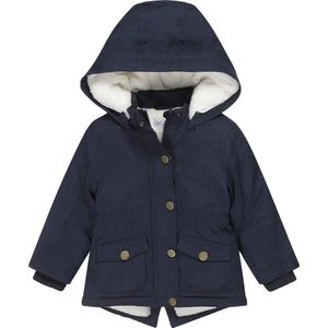 Dirkje - U-LOVE Meisjes Jas - Donkerblauw - Off-white Voering - Parka