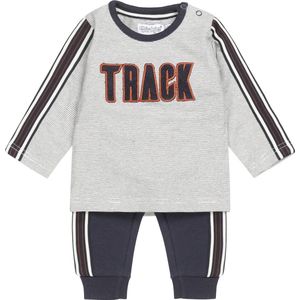 Dirkje Jongens 2-delig Kledingsetje Track Grijs / Blauw - 62