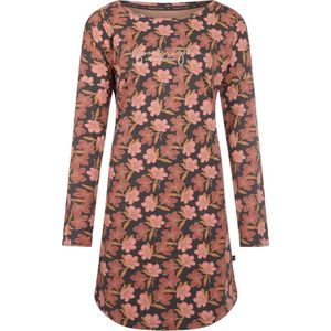 Charlie Choe - nachthemd - Flower Nights - Dark Grey - Maat XL