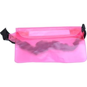 Waterdichte Leuke Heuptas Doorzichtig Roze 17X22cm - Waterproof - Kano - Vakantie - Regen - Op Reis - Reizen - Waterdicht