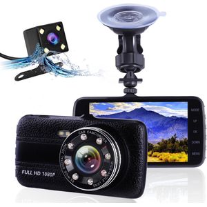 TechU™ Dashcam Dual Camera M22 – Dashboardcamera – Full HD Camera – Nachtvisie – G-sensor – Parkeer Monitor – Loop Recording - voor auto