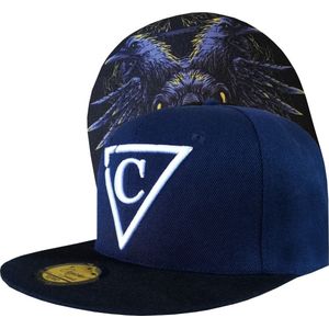 Capiche® Snapback Pet Heren – Crow Clan – Donkerblauw & Zwart – Verstelbaar met Druksluiting – Sportcap – Baseball Cap