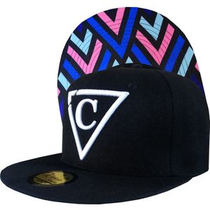 Capiche® Snapback Pet Heren – Zig Zig – Zwart – Verstelbaar met Druksluiting – Sportcap – Baseball Cap – Mannen Cap