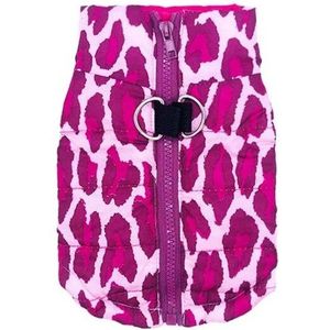 Warme Hondenjas Leopard - Waterdichte Jas voor Kleine Honden - Dierenkleding - Roze Luipaard