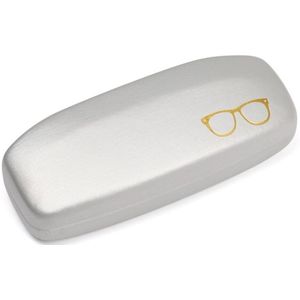Brillenkoker met Brillen Icoon - Zilver - Brillenhouder - Cadeau