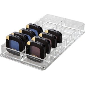 Organizer met 16 vakken - voor Oogschaduw Palette, Cosmetica & Make-up - 21.8*12*2.6 cm - Doorzichtig