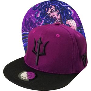 Capiche® Snapback Pet Heren – Medusa – Paars & Zwart – Verstelbaar met Druksluiting – Sportcap – Baseball Cap – Mannen Cap – Griekse Mythologie