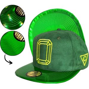 Capiche® Snapback – Emerald – Groen Suède & Holografische Klep – Pet Heren – Sportcap – Baseball Cap