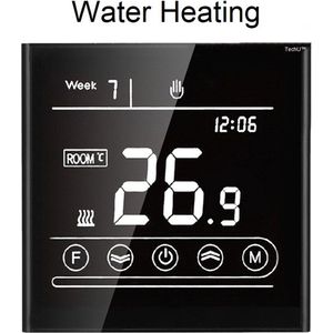 TechU™ Slimme Thermostaat Vita – Alleen voor Gas Boiler – Zwart – App & Wifi – Google Assistant & Alexa