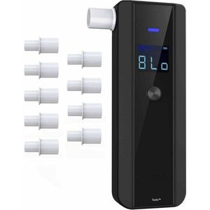 TechU™ Digitale Alcoholtest – Zwart – Blaastest voor Auto