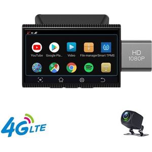 TechU™ Dashcam Voor en Achter Camera – M12 Zwart – Dashboardcamera – 3” Scherm – Full HD 1080P – GPS & Wifi – 150° Wijdhoeklens – Nachtvisie – Loop recording – Bewegingssensor – G-sensor – Parkeermodus – Incl. Achteruitrijcamera