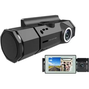 TechU™ Dashcam Voor en Achter Camera – M18 Zwart – Dashboardcamera – Full HD 1080P – GPS Radar Detector – 140° Wijdhoeklens – Nachtvisie – Loop recording – Bewegingssensor – G-sensor – Parkeermodus – Incl. Achteruitrijcamera - Kerst & Kerstcadeau