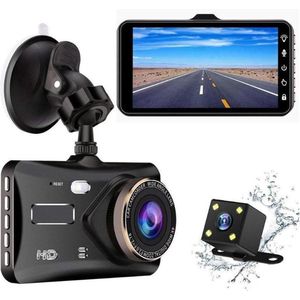 TechU™ Dashcam 4K M11 Pro Dual Camera – 4 inch Touchscreen – Dashboardcamera – Full HD 1080p – Loop Recording – Nachtvisie – Bewegingssensor – G-sensor – Autocamera Voor én Achter - voor auto