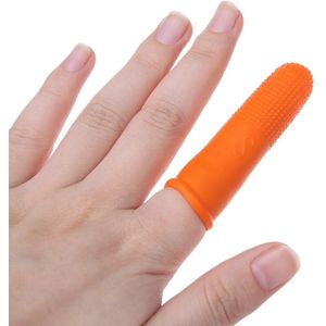 100 Stuks Latex Vingertop Handschoenen – Vinger Covers met Grip – Oranje