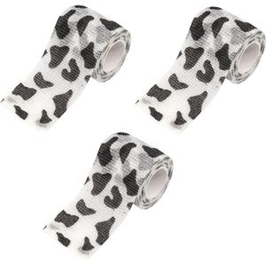 3 Stuks Sporttape – Koe Koeienvlekken – Viscose 5 cm – Blessure Tape – Flexibel & Extra Stevig – Set van 3 sporttape – Koeienvlekken design – Viscose 5 cm breed – Flexibel en extra stevig – het behandelen van sportblessures