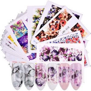 40 Stuks Nagelstickers – Verschillende Bloemen – Nail Art Stickers