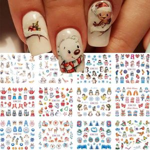 Nagelstickers - Set van 12 - Schattige Kerst Icoontjes - Nagelversiering