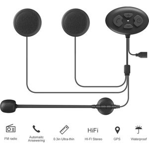 TechU™ Handsfree Bluetooth Motor Communicatiesysteem – Motor Headset Helm – Bluetooth 5.0 – Waterdicht IP67 – Motorhelm Oproepen opnemen, Bellen & Muziek luisteren