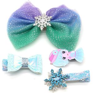 Haarspelden Prinses - Set Haarclips voor Kinderen - 4 Stuks - Blauw