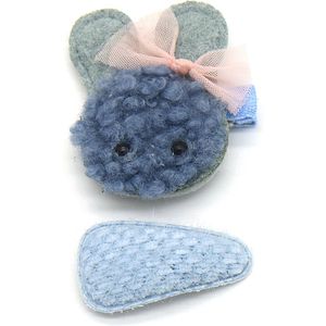 Haaraccessoires Kinderen - Fluffy Konijn - 2 Stuks - Blauw