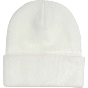 Muts met Rand - Beanie - Acryl - One Size - Wit