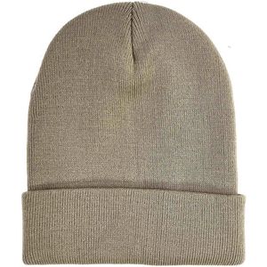 Muts met Rand - Beanie - Acryl - One Size - Beige