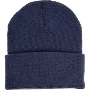 Muts met Rand - Beanie - Acryl - One Size - Donkergrijs