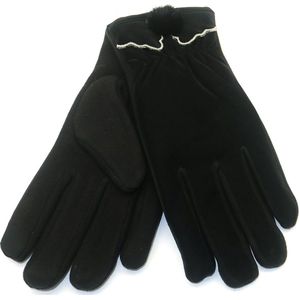 Dikke Handschoenen - Dames - One Size - Touchscreen Tip - Zwart