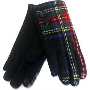 Handschoenen Geruit - Dames - One Size - Touchscreen Tip - Multicolor