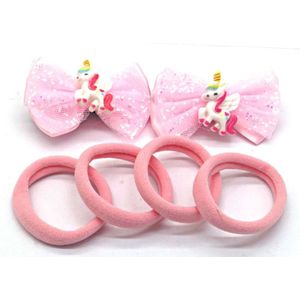 Haarelastiekjes - Set 6 Stuks - Elastisch - Roze