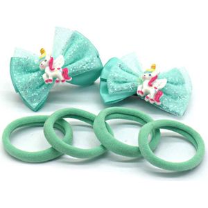 Haarelastiekjes - Set 6 Stuks - Elastisch - Groen