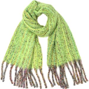 Warme Sjaal met Franjes - 180x60 cm - Groen