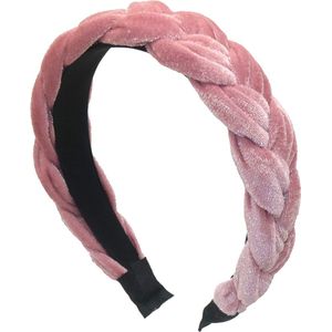 Haarband Gevlochten - Diadeem - 3 cm - Roze