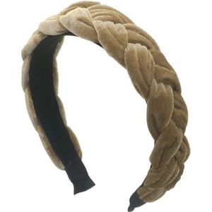 Haarband Gevlochten - Diadeem - 3 cm - Bruin