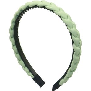 Haarband Gevlochten - Diadeem - 1,8 cm - Groen