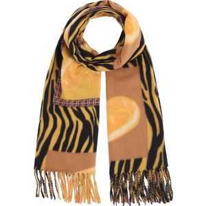 Warme Sjaal - Harten - 180x70 cm - Geel