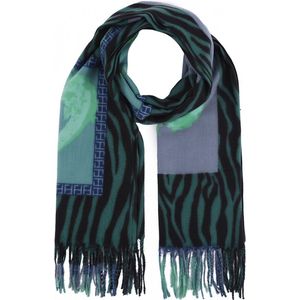 Warme Sjaal - Harten - 180x70 cm - Groen