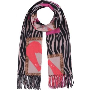 Warme Sjaal - Harten - 180x70 cm - Roze