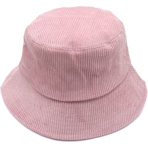 Bucket Hat Corduroy - One Size - Roze