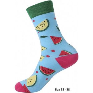 Kindersokken Watermeloen - Katoen - Schoenmaat 33-38