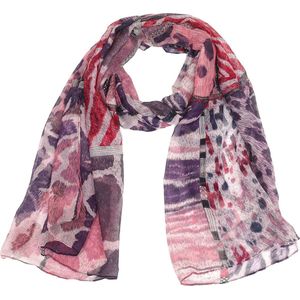 Sjaal met Dierenprint - 180x70 cm - Paars
