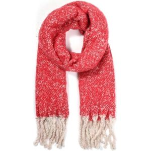 Warme Sjaal met Franjes - 185x50 cm - Rood