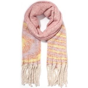 Warme Sjaal met Franjes - 185x50 cm - Roze