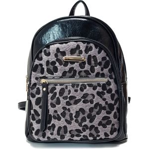 Mini Rugzak Dames – Luipaard print zwart – Rugzak meisje – Mini backpack - Cadeau
