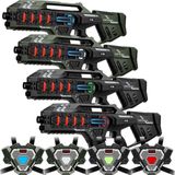 Light Battle Connect Mega Blasters - 4 Laserguns + 4 lasergame vesten - Met anti-cheat beveiliging tegen valsspelen - Laser game voor 4 spelers