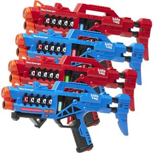 Oplaadbare lasergame set - 4 oplaadbare lasergeweren P1 - Vanaf 6 jaar - Extra functies - Digitale display - Geen extra batterijen nodig