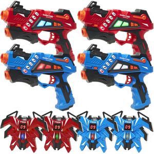Light Battle Connect Lasergame set - 4 Laserguns Rood/Blauw