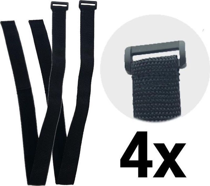 Hoverkart Bandjes Klittenband - Bevestigingsriemen met Gespen - Hoverseat Riempjes - 2 paar / 4 stuks