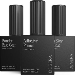 De Sera - Primer Base & Top Coat - Gellak - 3 x 10ML - Gel Nagels